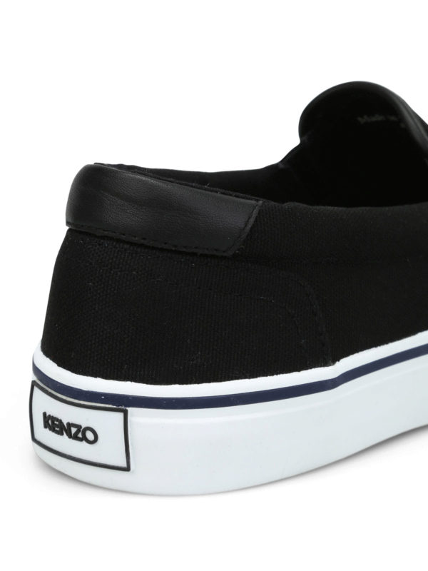 Kenzo Tiger embroidery canvas slip-ons - Black - Women|M55851 display picture 1