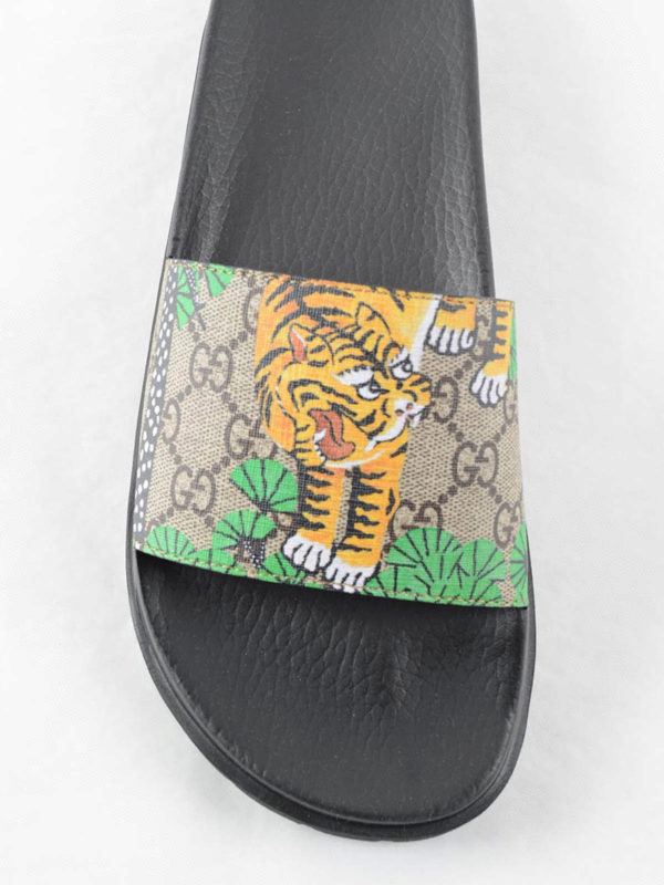 Tiger flat sandals shop online: GUCCI