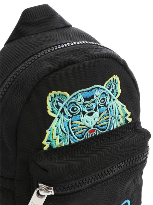 Tiger mini backpack in black shop online: KENZO