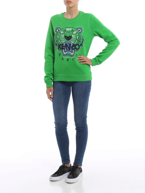 スウェットシャツ/セーター Tiger - 緑 shop online: KENZO