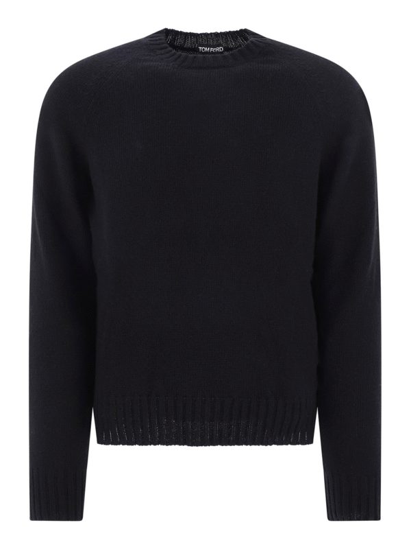 TOM FORD: maglia collo rotondo - Pullover girocollo in misto cachemire