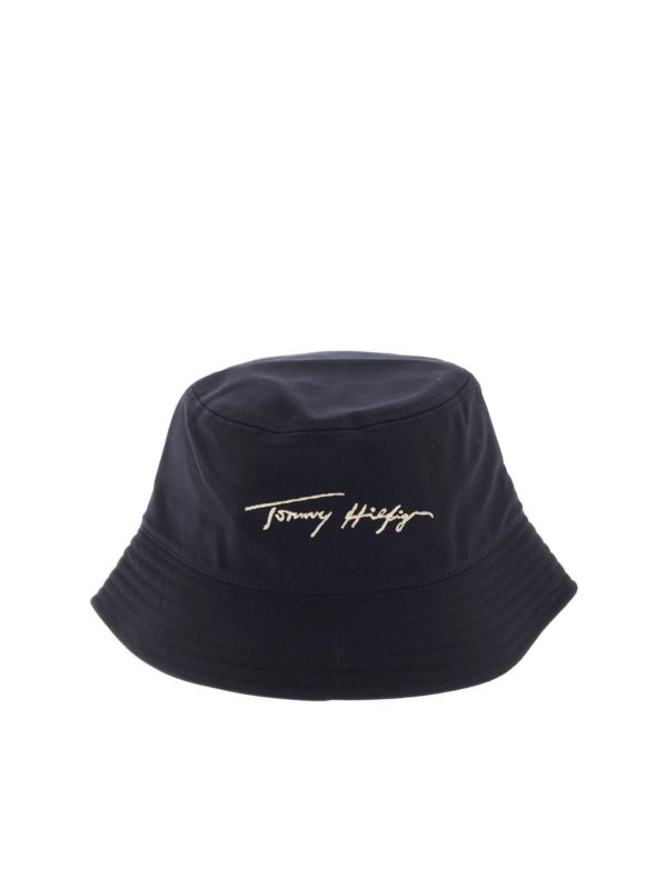 TOMMY HILFIGER: hats & caps - Logo embroidery hat in blue