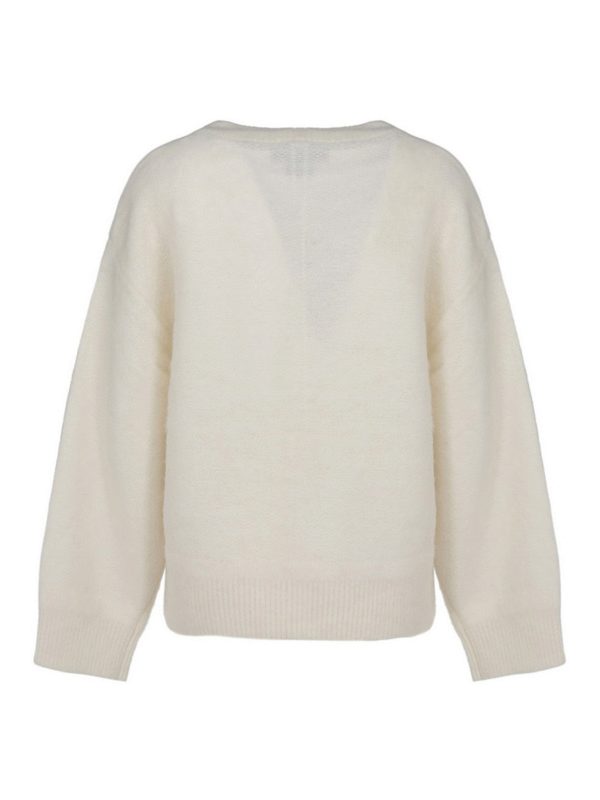 TOMMY HILFIGER: Strickpullover mit V-Ausschnitt online - V-Pullover - Weiß