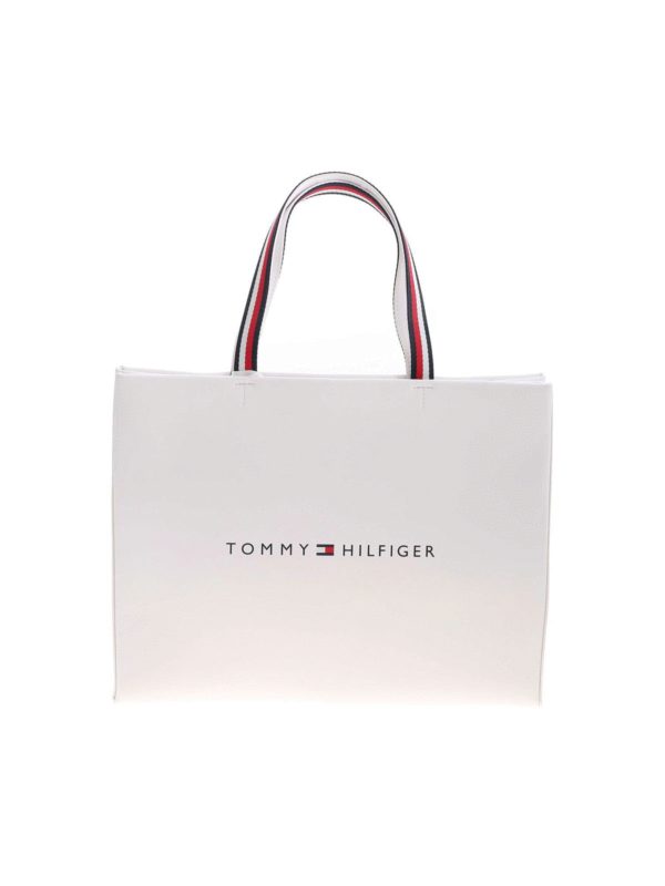 Tommy Hilfiger Logo print shopper bag in white AW0AW08731YAF