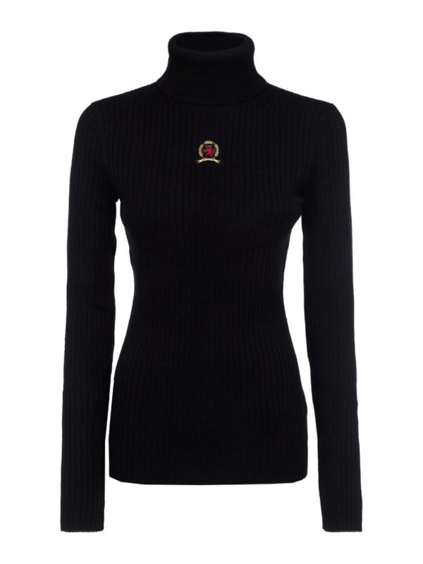 TOMMY HILFIGER: Rollkragenpullover  und Polo-Ausschnitt - Rollkragenpullover - Schwarz