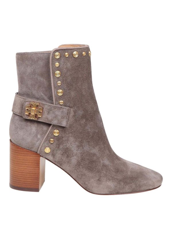 TORY BURCH: ankle boots - Kira studded suede ankle boots