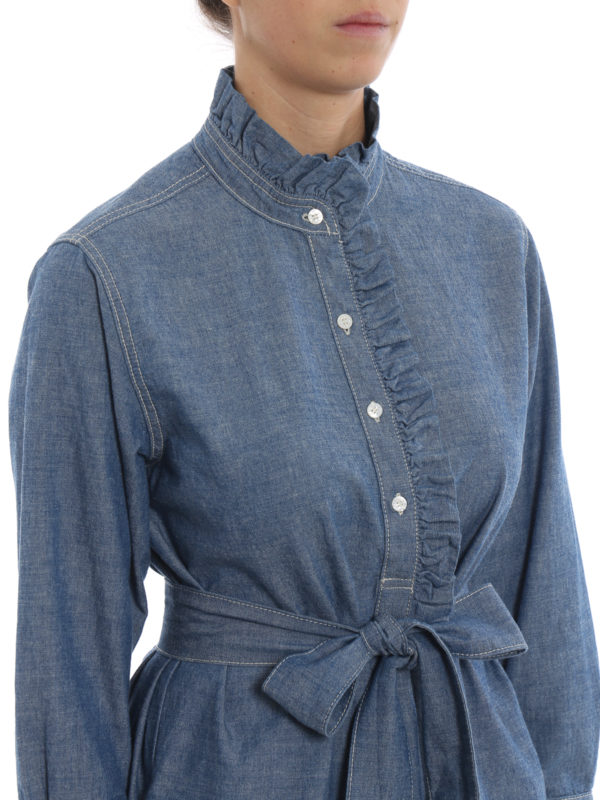 TORY BURCH buy online Deneuve cotton denim shirt dress