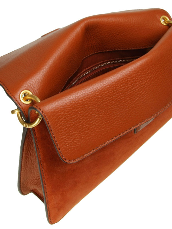TORY BURCH buy online Mcgraw suede and leather bag