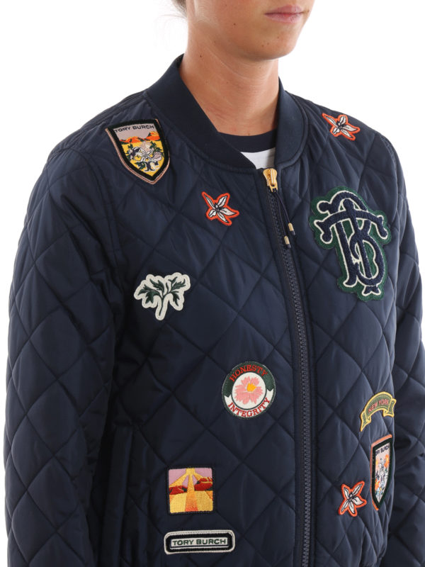 TORY BURCH buy online Patch quilted bomber jacket