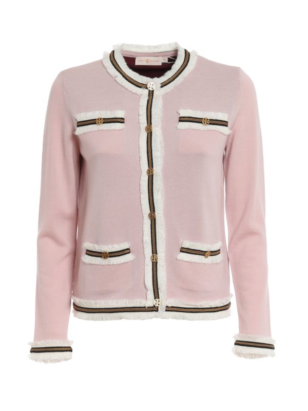 TORY BURCH: Cardigans - Cardigan - Rosa
