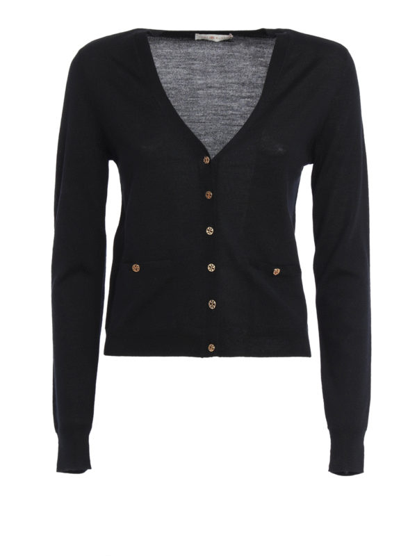 TORY BURCH: Cárdigans - Cárdigans Simone - Negro