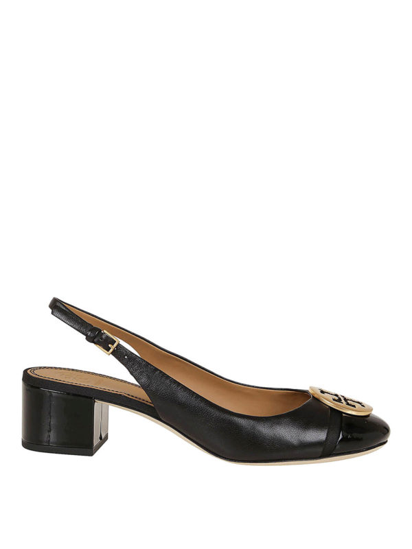 TORY BURCH: court shoes - Minnie cap-toe slingback pumps
