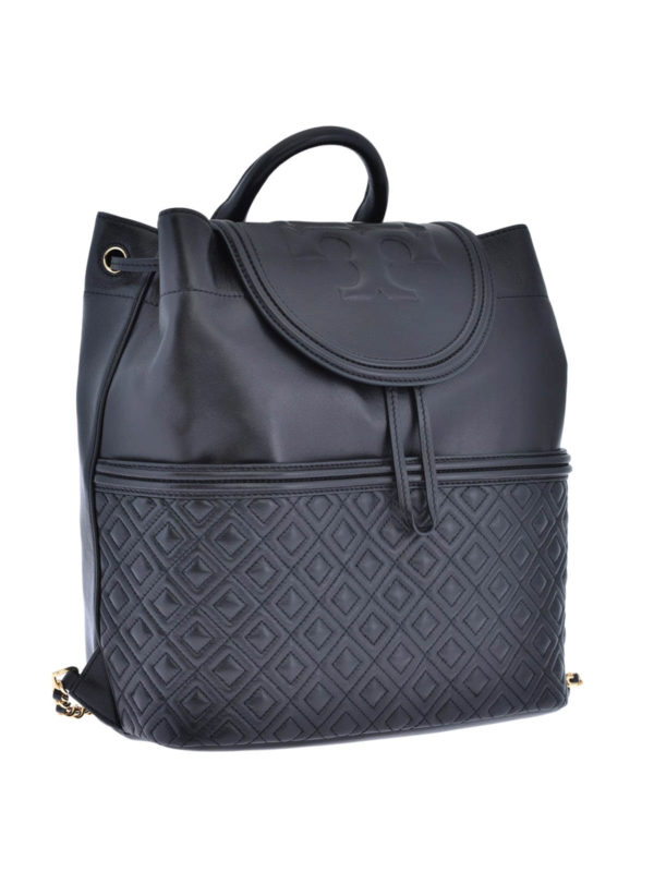 TORY BURCH: backpacks online - Embossed logo Fleming backpack