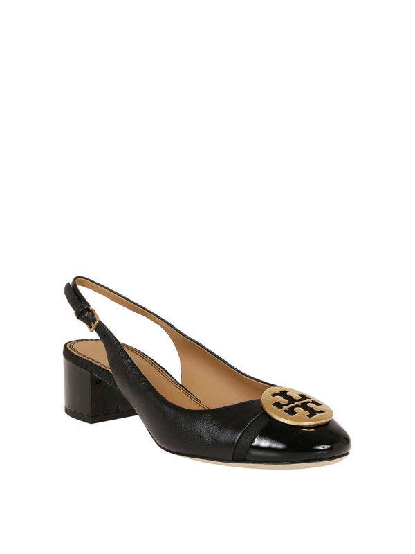 TORY BURCH: court shoes online - Minnie cap-toe slingback pumps