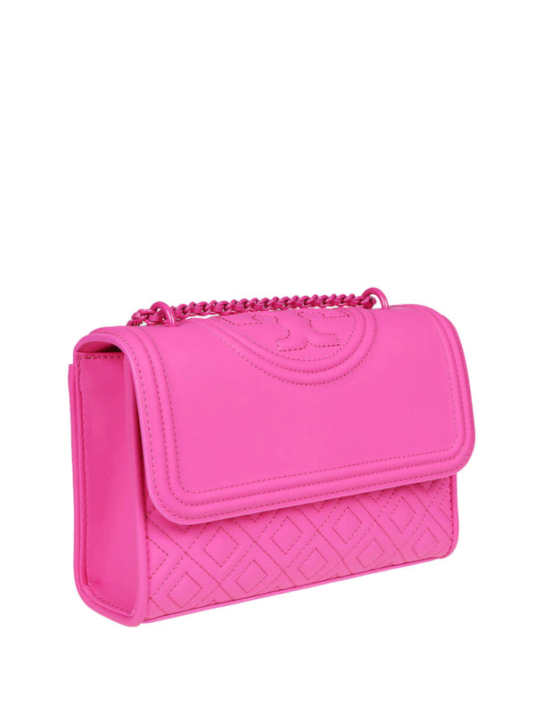 TORY BURCH: cross body bags online - Fleming matte fuchsia small bag