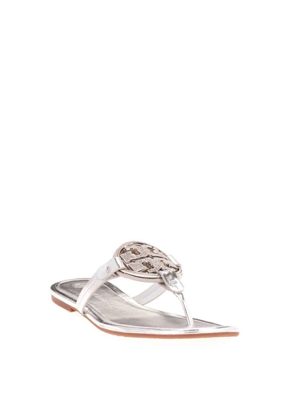 TORY BURCH: sandals online - Silver tone jewel sandals