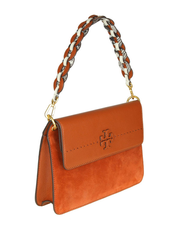 TORY BURCH: shoulder bags online - Mcgraw suede and leather bag