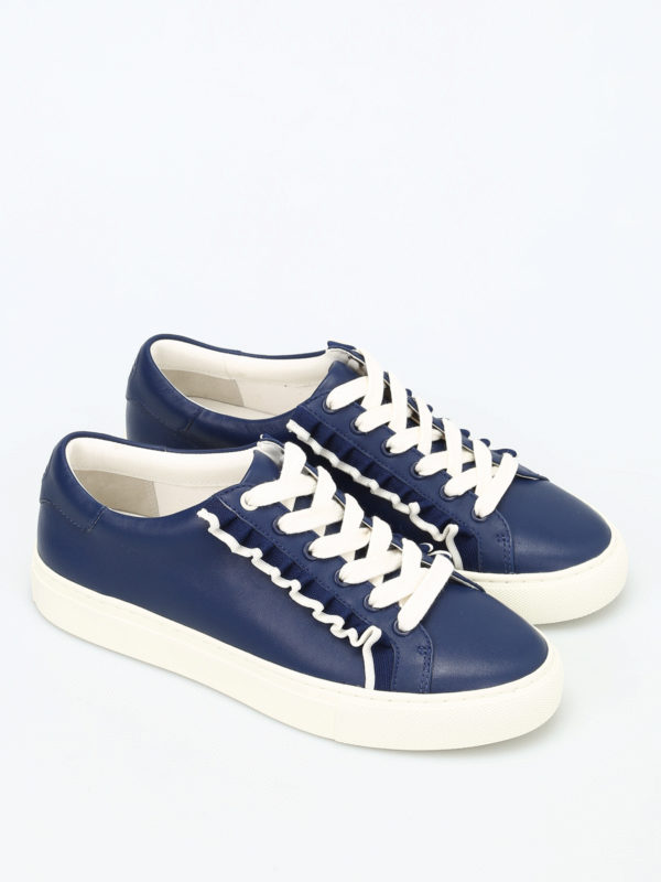 TORY BURCH: trainers online - Ruffle leather sneakers