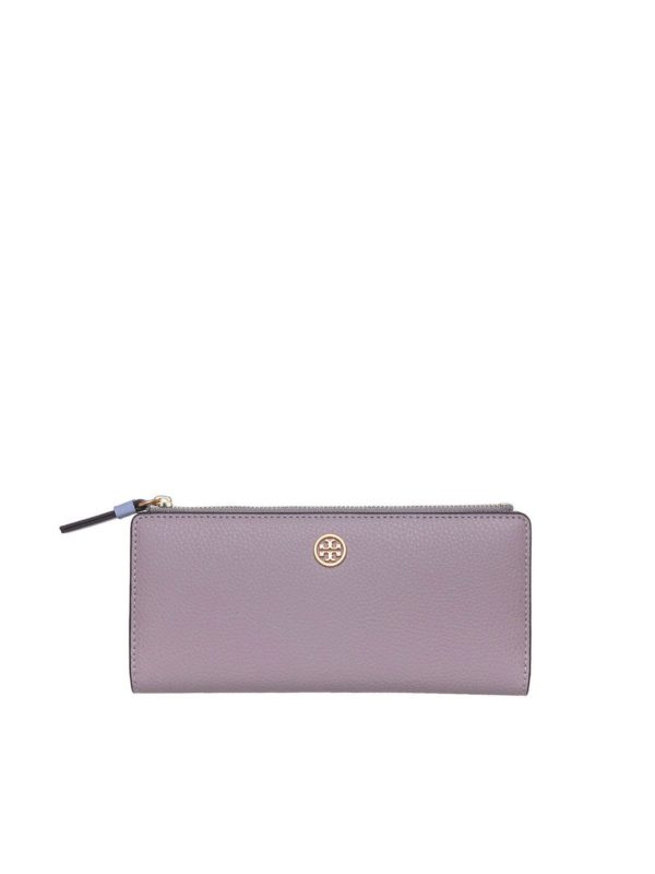 TORY BURCH: wallets & purses - Walker zip wallet in gray