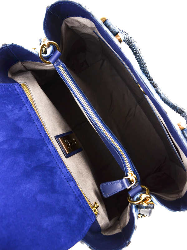 totes bags shop online Python leather tote bag