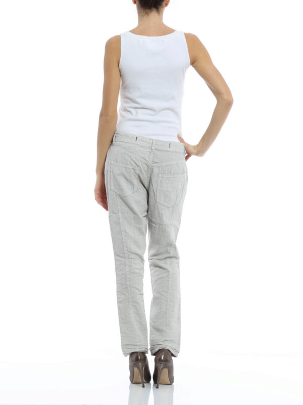 Tremoy drop crotch linen  pants shop online: AVANT-TOI