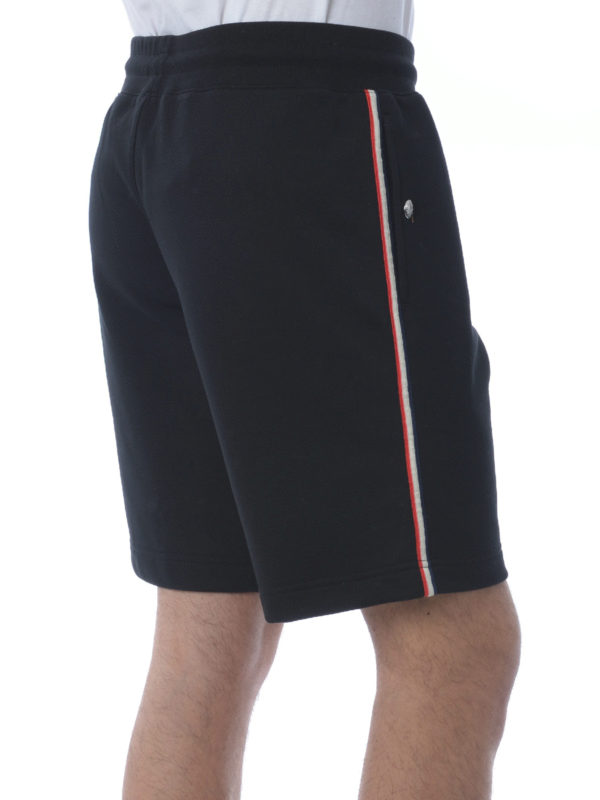 Tricolour stripe cotton short pants shop online: MONCLER