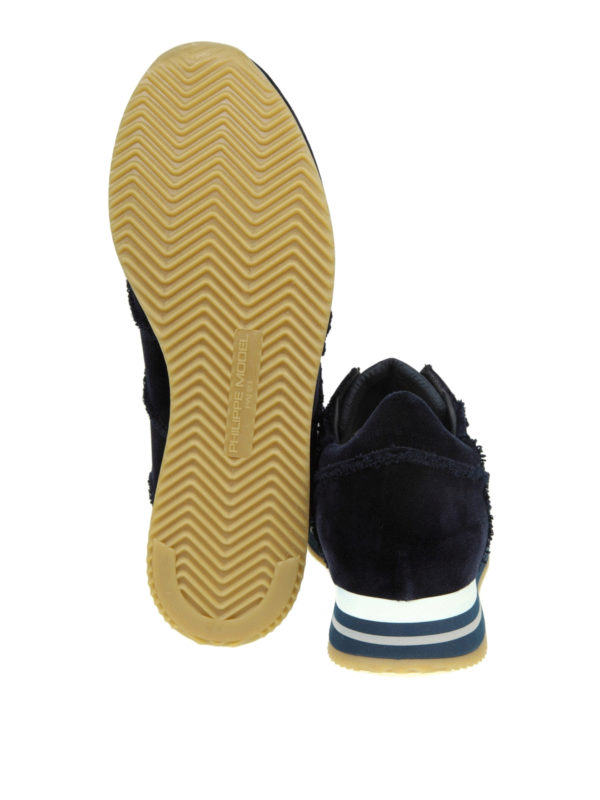 Sneaker Tropez Higher in velour bleu shop online: PHILIPPE MODEL