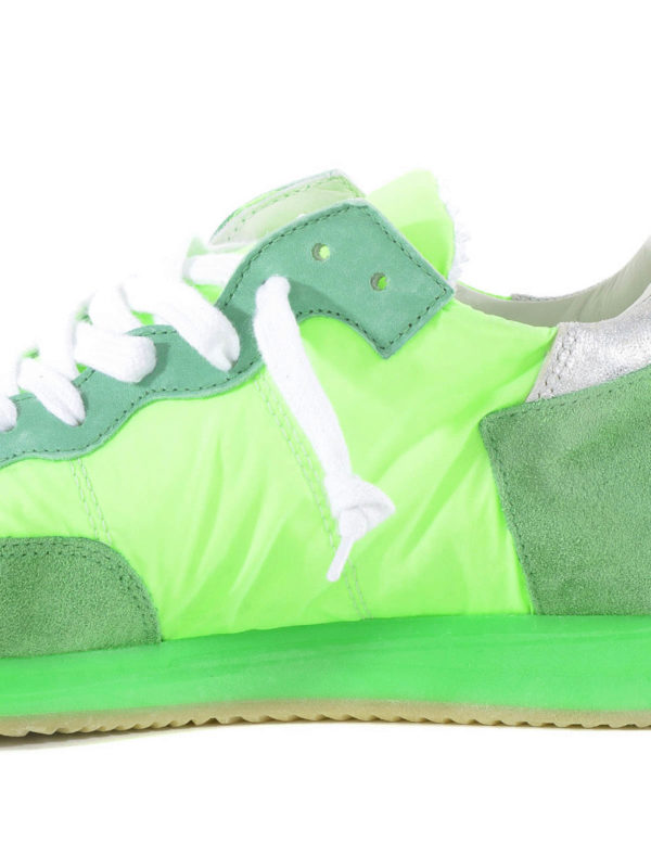 Tropez neon suede trainers shop online: PHILIPPE MODEL