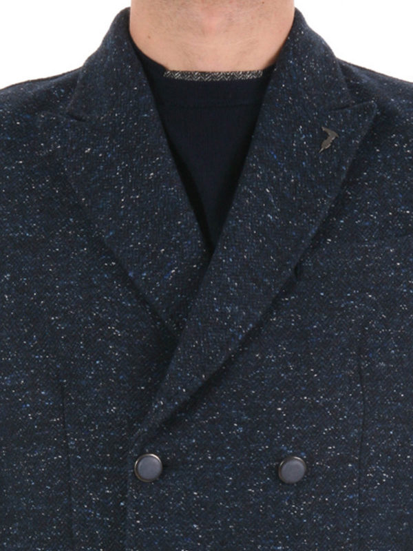TRUSSARDI buy online Blazer-inspired wool blend coat