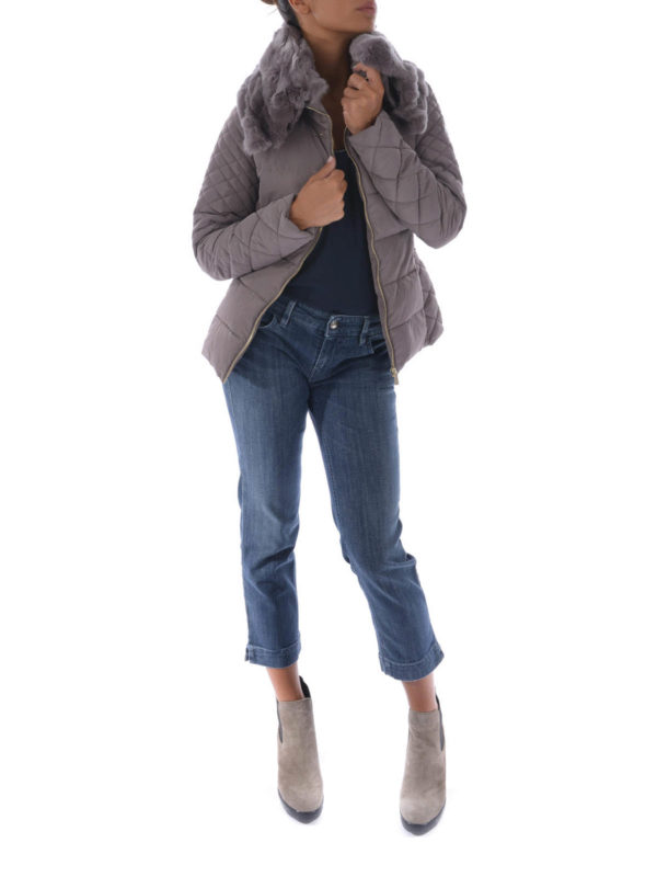 TRUSSARDI: casual jackets online - Fur collar jacket