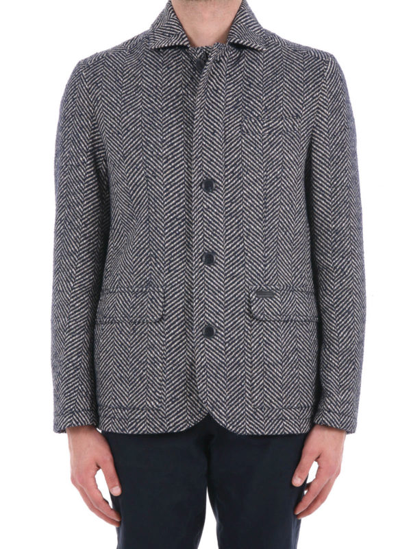 TRUSSARDI: Tailored & Dinner online - Herringbone formal jacket