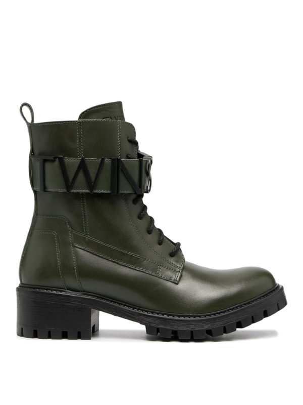 TWINSET: Bottines - Bottines - Vert Foncé