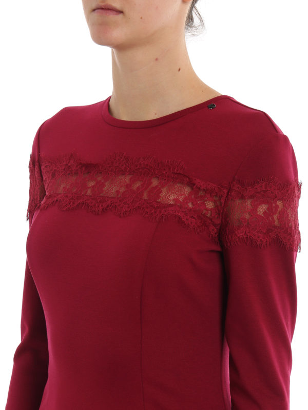 TWINSET buy online Vestido Midi - Burdeos