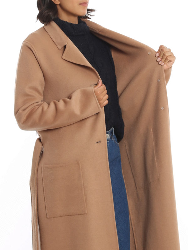 TWINSET buy online Abrigo Largo - Camel