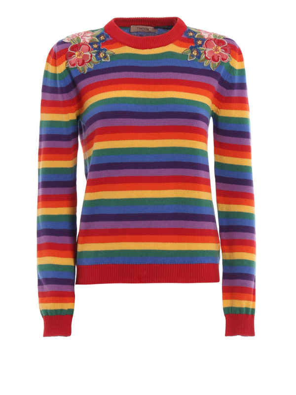 TWINSET: crew necks - Rainbow crew neck