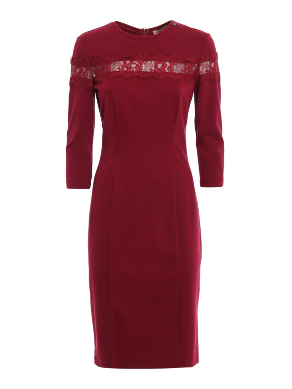 TWINSET: Vestidos media pierna - Vestido Midi - Burdeos