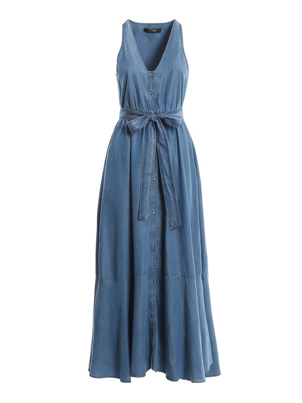 TWINSET: Maxikleider - Maxikleid - Helles Jeansblau