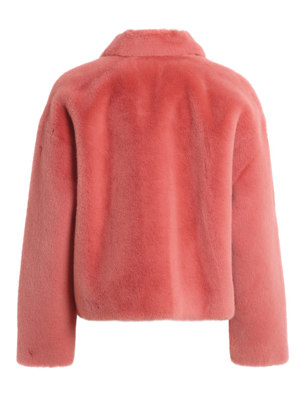 TWINSET: Fur & Shearling Coats online - Faux leather short coat