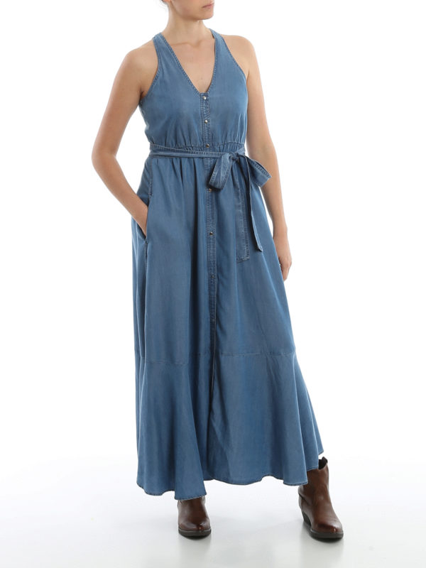 TWINSET: Maxikleider online - Maxikleid - Helles Jeansblau
