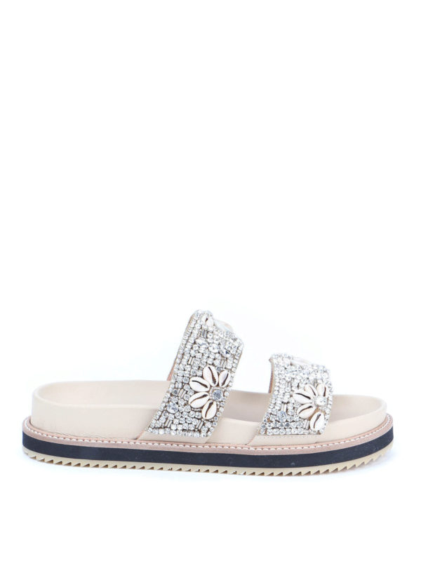 TWINSET: sandals - Rhinestone sliders