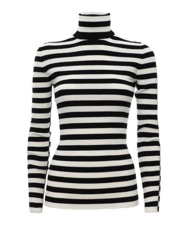 TWINSET: Rollkragenpullover  und Polo-Ausschnitt - Rollkragenpullover - Gestreift
