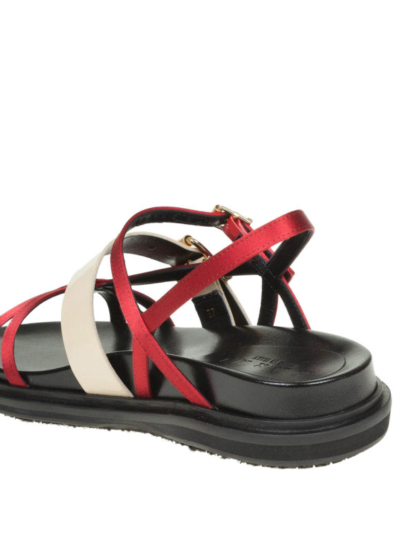 Two-tone strappy flat sandals shop online: Marni