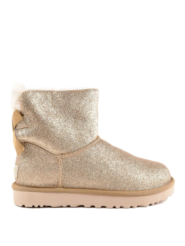 UGG: ankle boots - Bow detailed glittered soft ankle boots