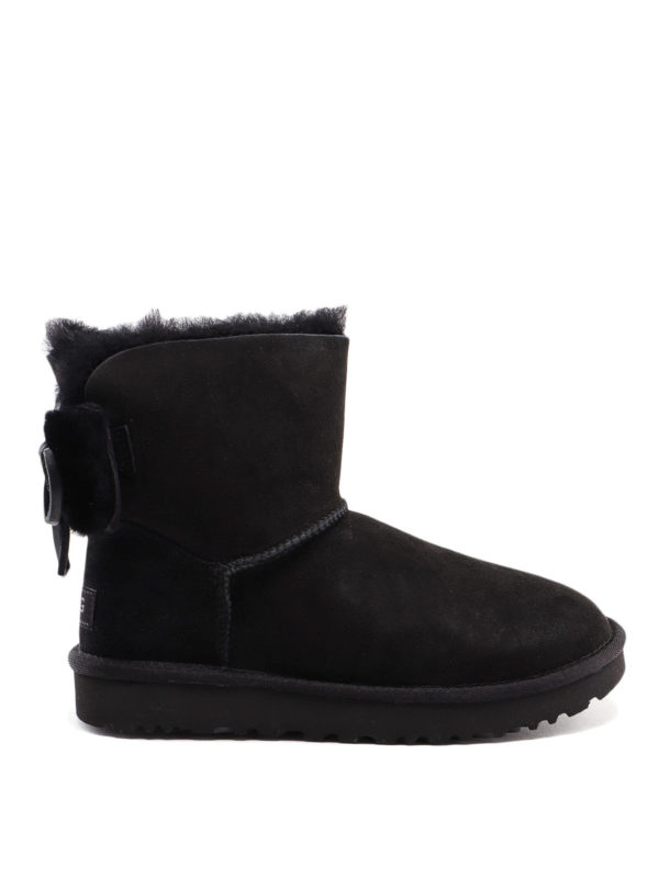 UGG: ankle boots - Classic Double Bow black ankle boots