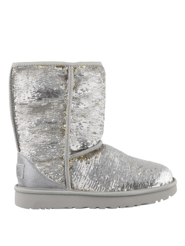 UGG: ブーティー - Classic Short Cosmos Sequin - 銀