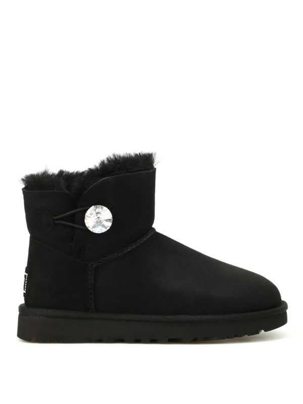 UGG: tronchetti - Stivaletti Mini Bailey Button neri