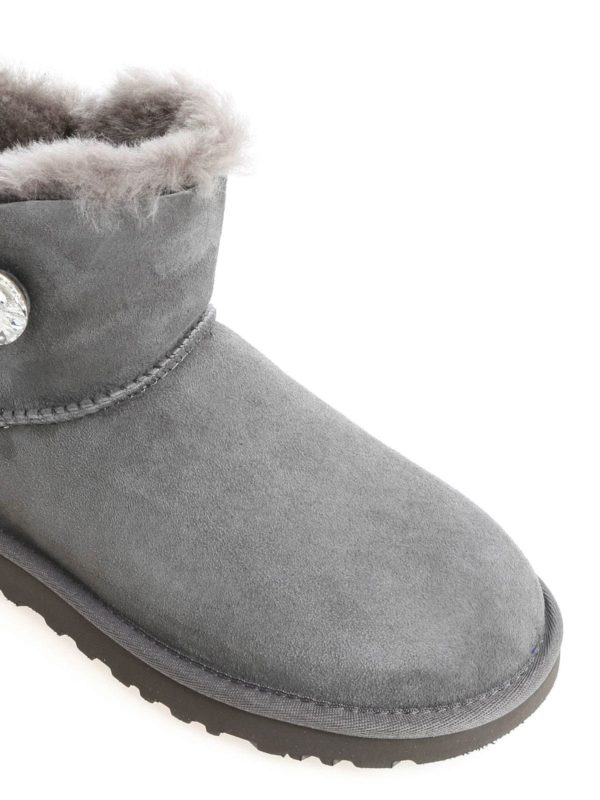 UGG AUSTRALIA buy online Mini Bailey Button Bling grey ankle boots
