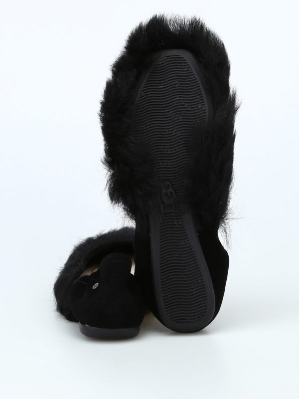 UGG buy online Black Fluff Flat shoes