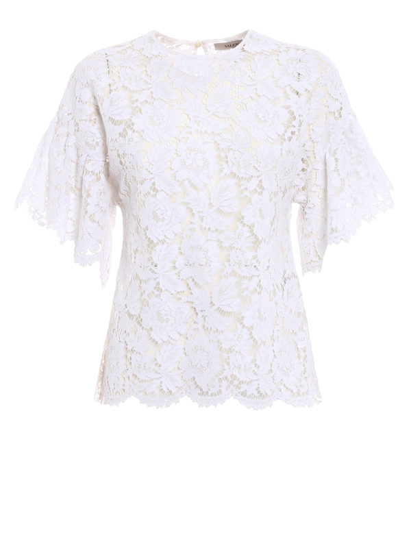 VALENTINO: Blusen - Bluse - Weiß