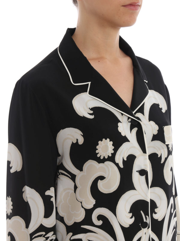 VALENTINO buy online Phoenix print crepe de chine pyjama shirt